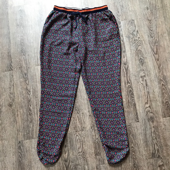 LILY WHITE Multicolor kaleidoscope joggers casual pants - Picture 1 of 7